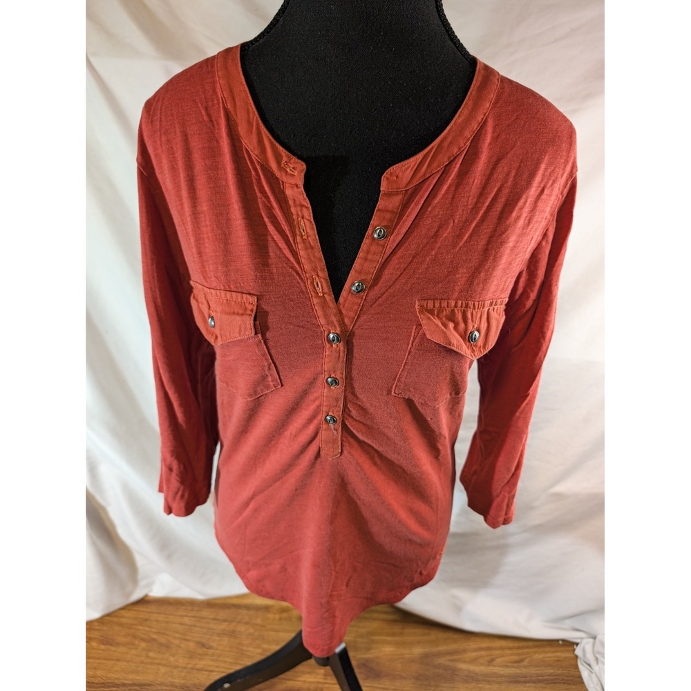 Kuhl Khloe Woman's Size M Red Henley Shirt